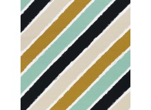 French Terry - Diagonally by lycklig design goldgelb mint